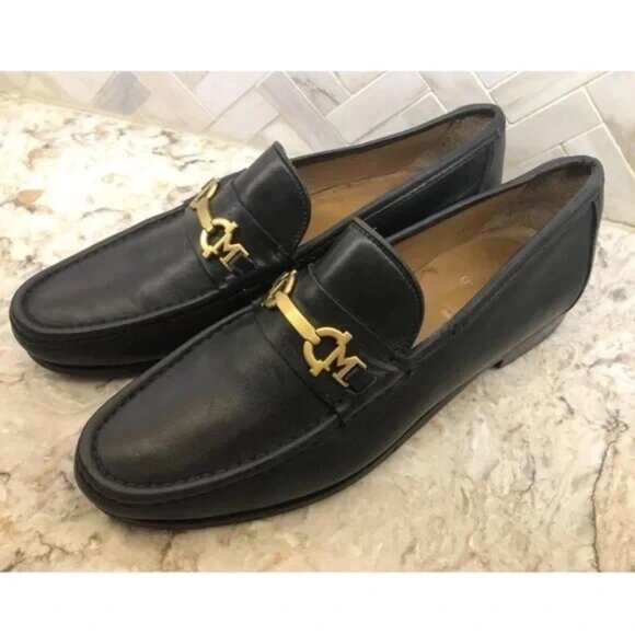 Bruno Magli Other - Bruno Magli Kurt horse but black loafers size 9